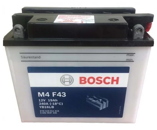 Аккумулятор Bosch 0092M4F430 FP M4F 12V 19AH 240A R+ (YB16L-B) Y6, Bosch